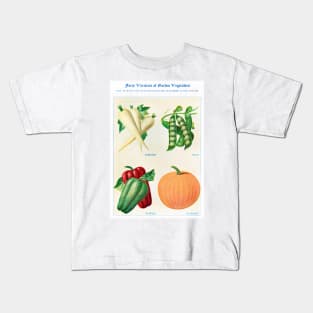 Garden Vegetable watercolor illustration (1915) Kids T-Shirt